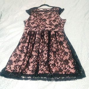 Dorothy Perkins Baby Doll Lace-Overlay Dress